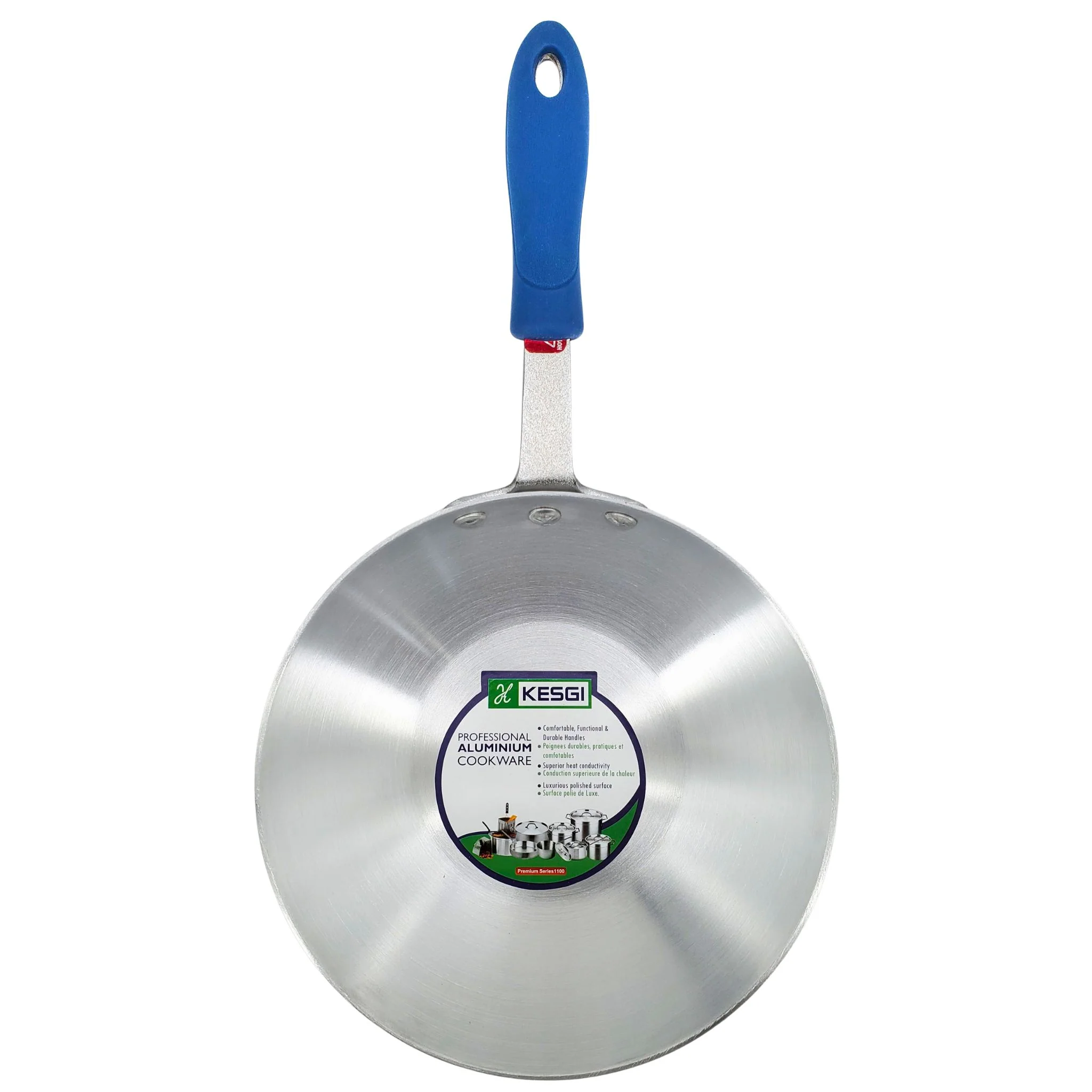 Deep Stir Fry Pan 24cm x 9cm Metal Finish - Image 2