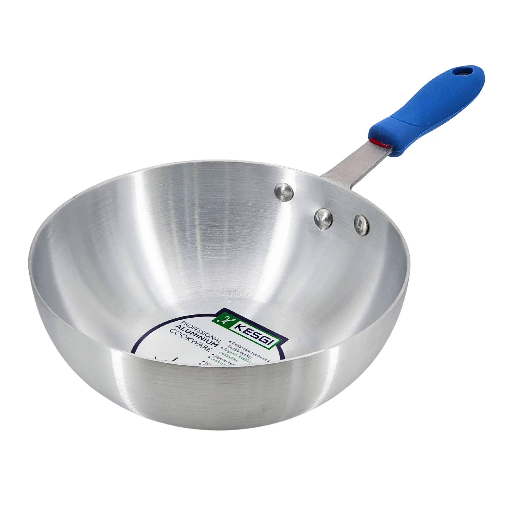 Deep Stir Fry Pan 24cm x 9cm Metal Finish - Image 4