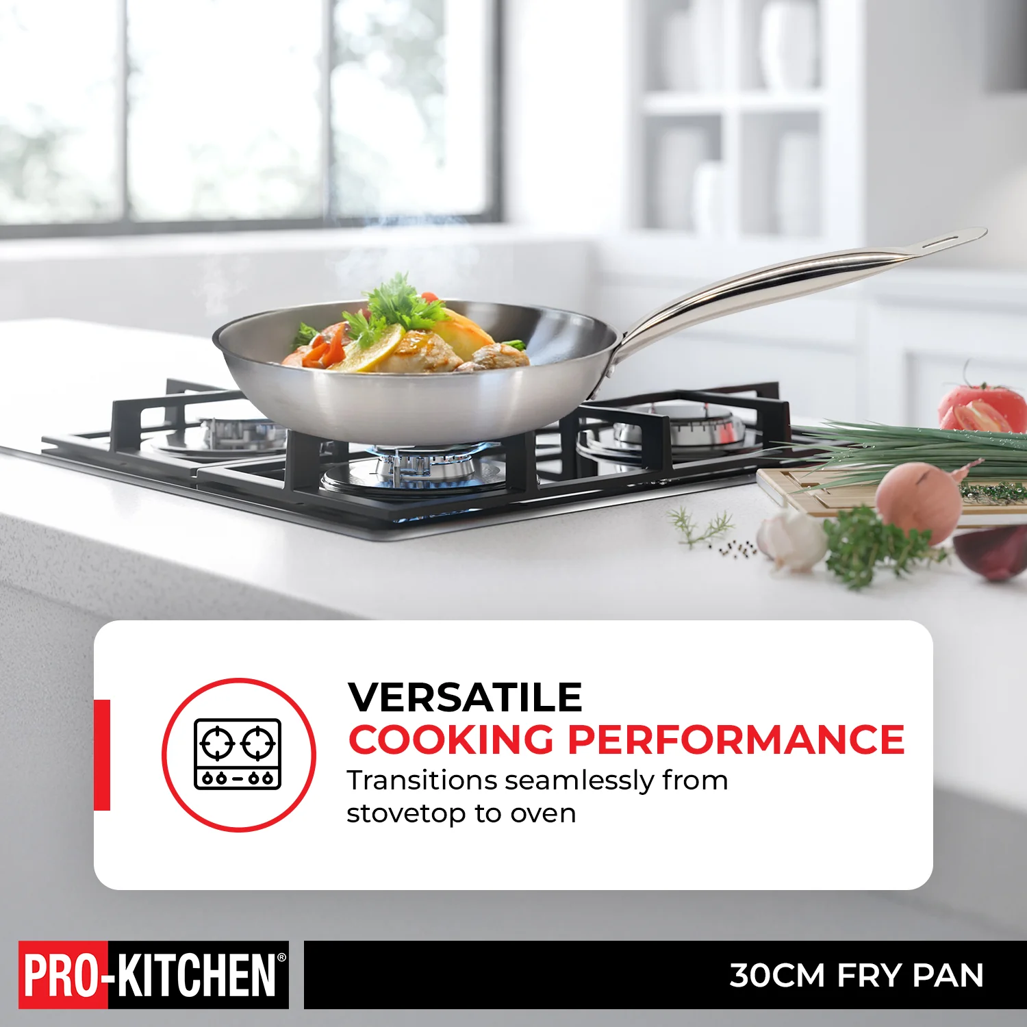 Pro-Kitchen - 30cm Fry Pan SS - Image 6
