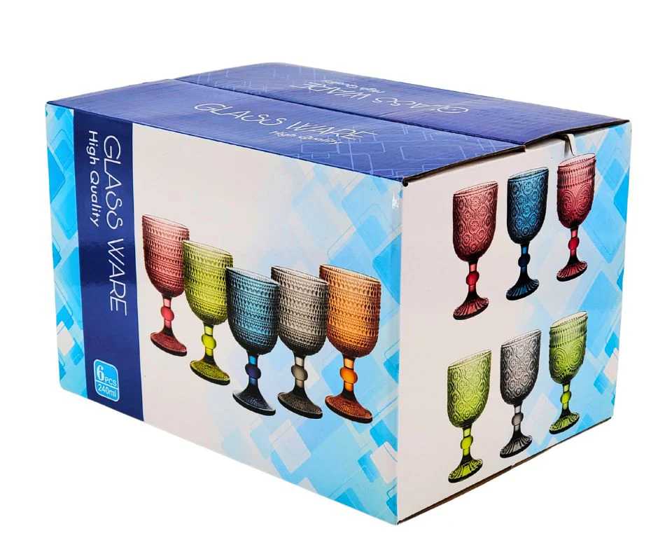 Hobnail Wine Glass 240ml - Pink - XR834 - Image 3