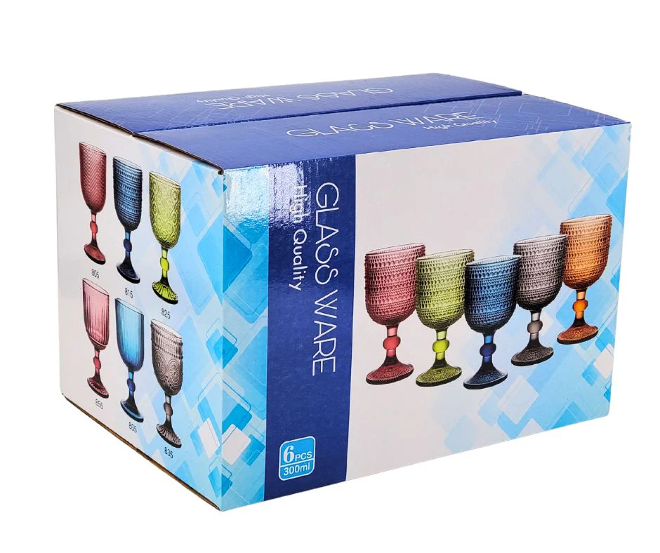 Hobnail Wine Glass 300ml - Blue - XR825 - Image 2
