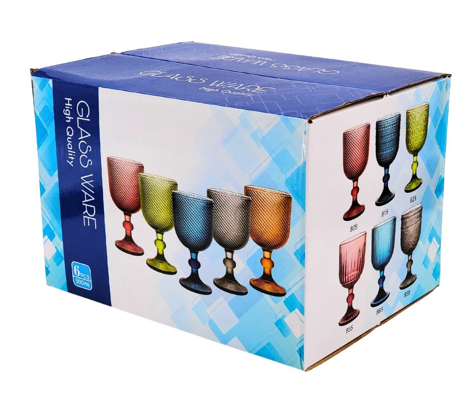 Hobnail Wine Glass 300ml - Pink - XR835 - Image 3