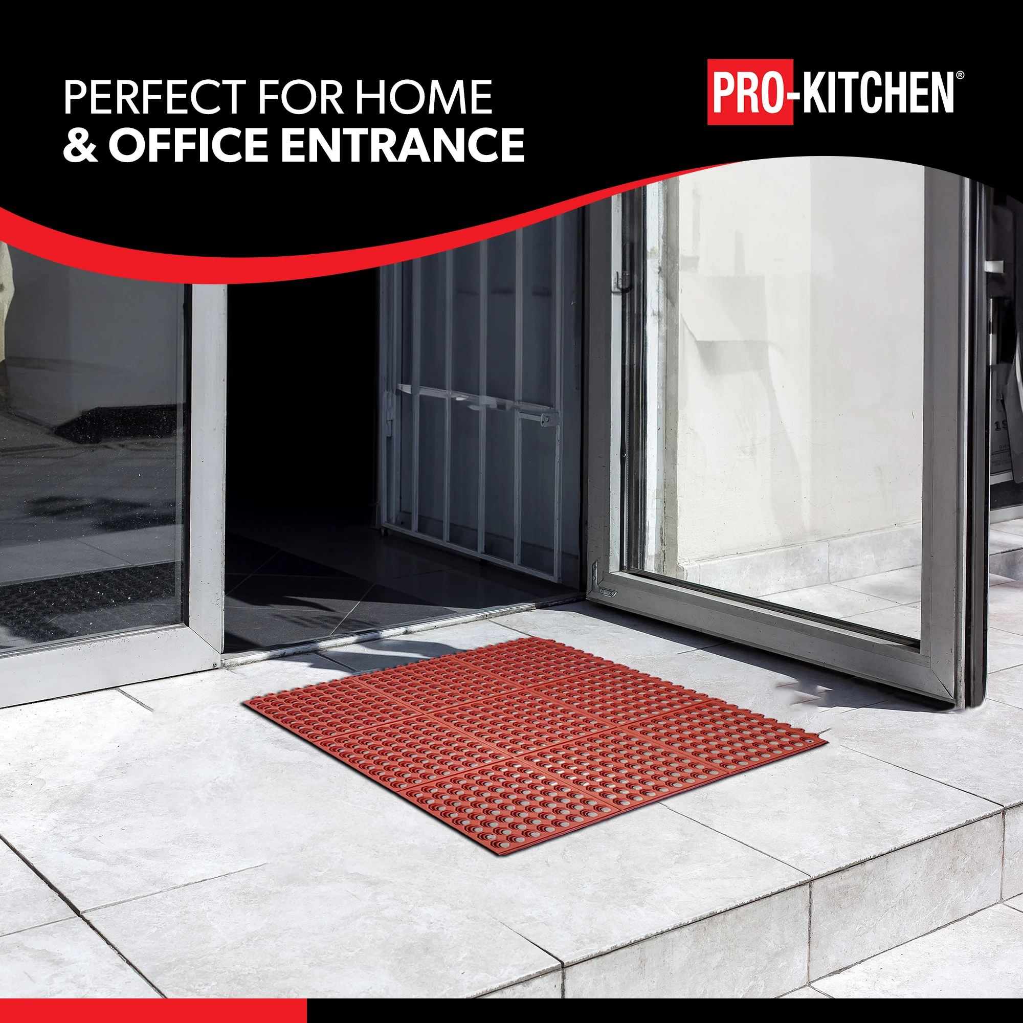 Pro-Kitchen - Red Rubber Mat-Terracotta-Grease Resistant-36"x36" - Image 8