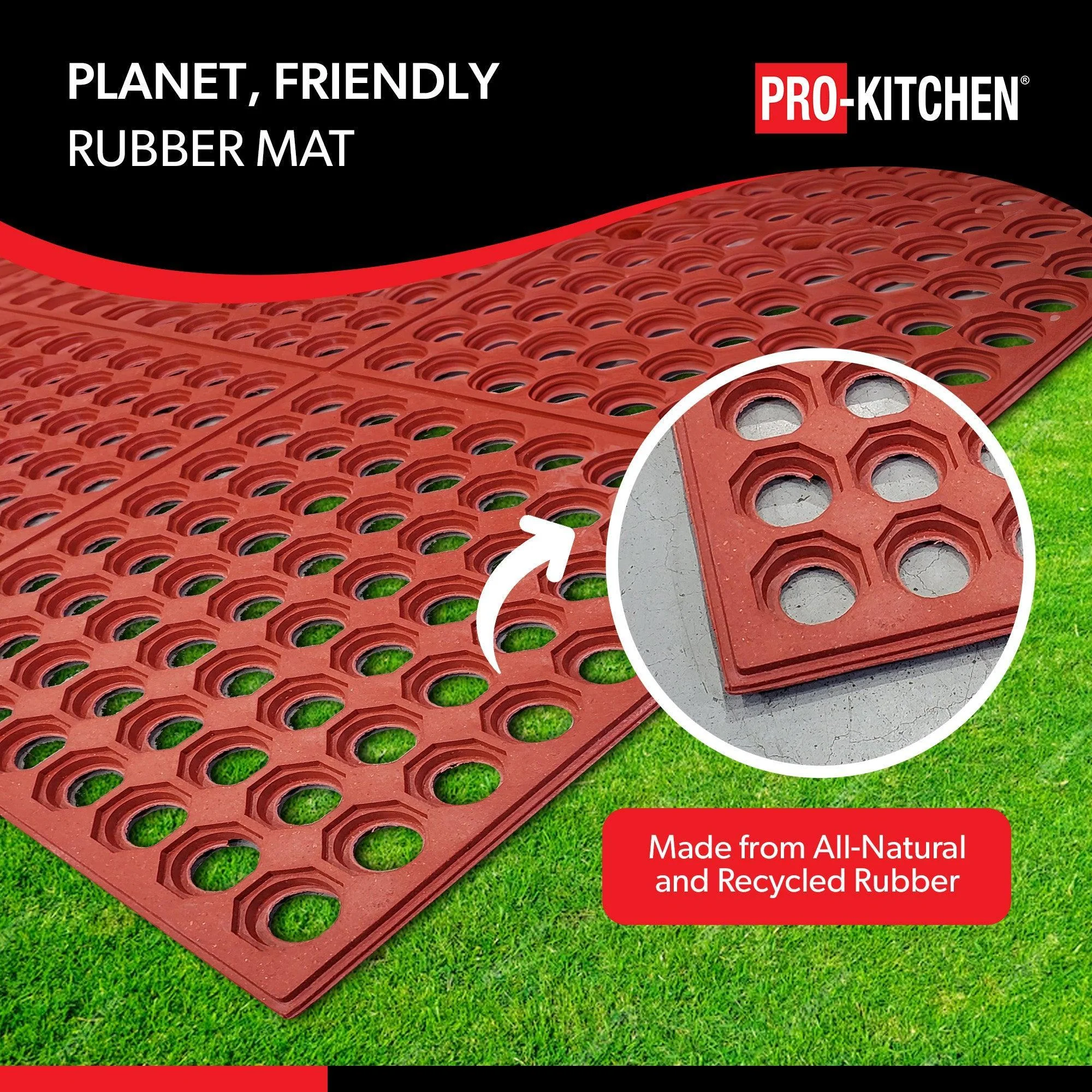 Pro-Kitchen - Red Rubber - Terracotta Anti-Fatigue Mat - 36"x60" - Image 6