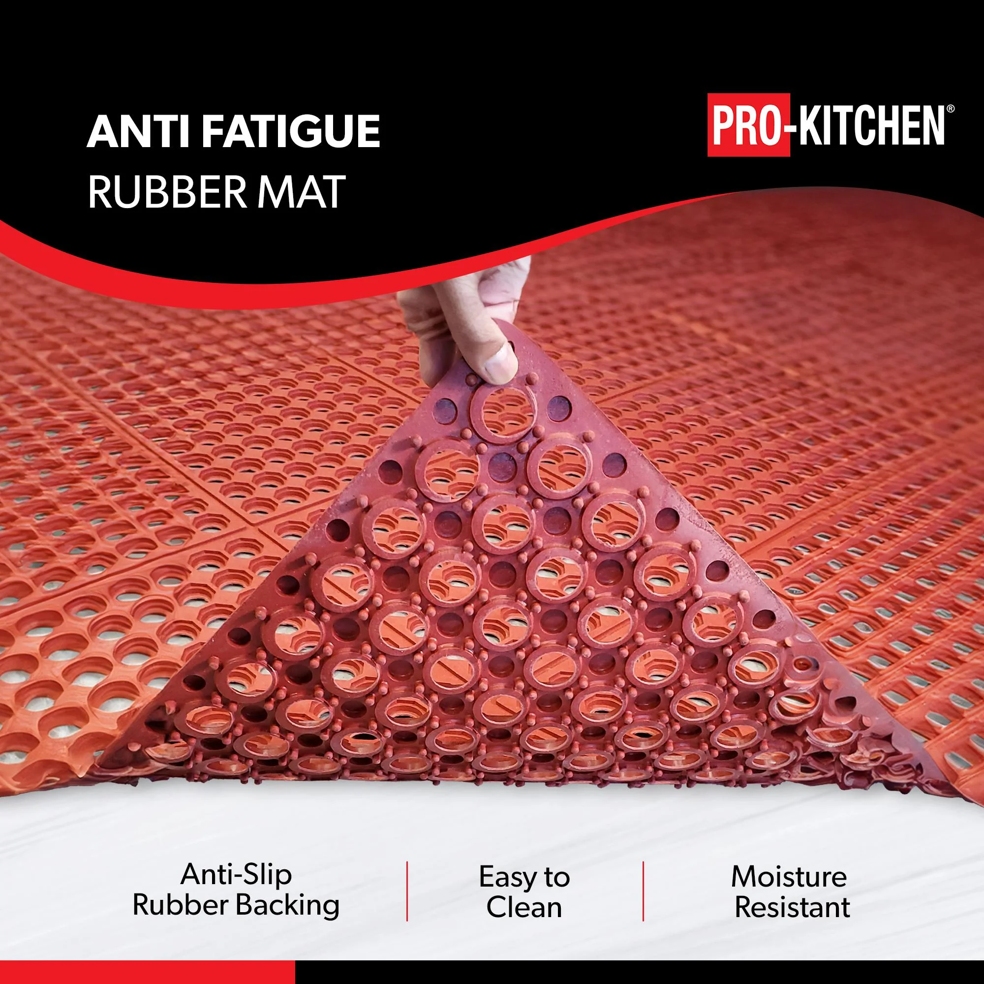Pro-Kitchen - Red Rubber - Terracotta Anti-Fatigue Mat - 36"x60" - Image 8