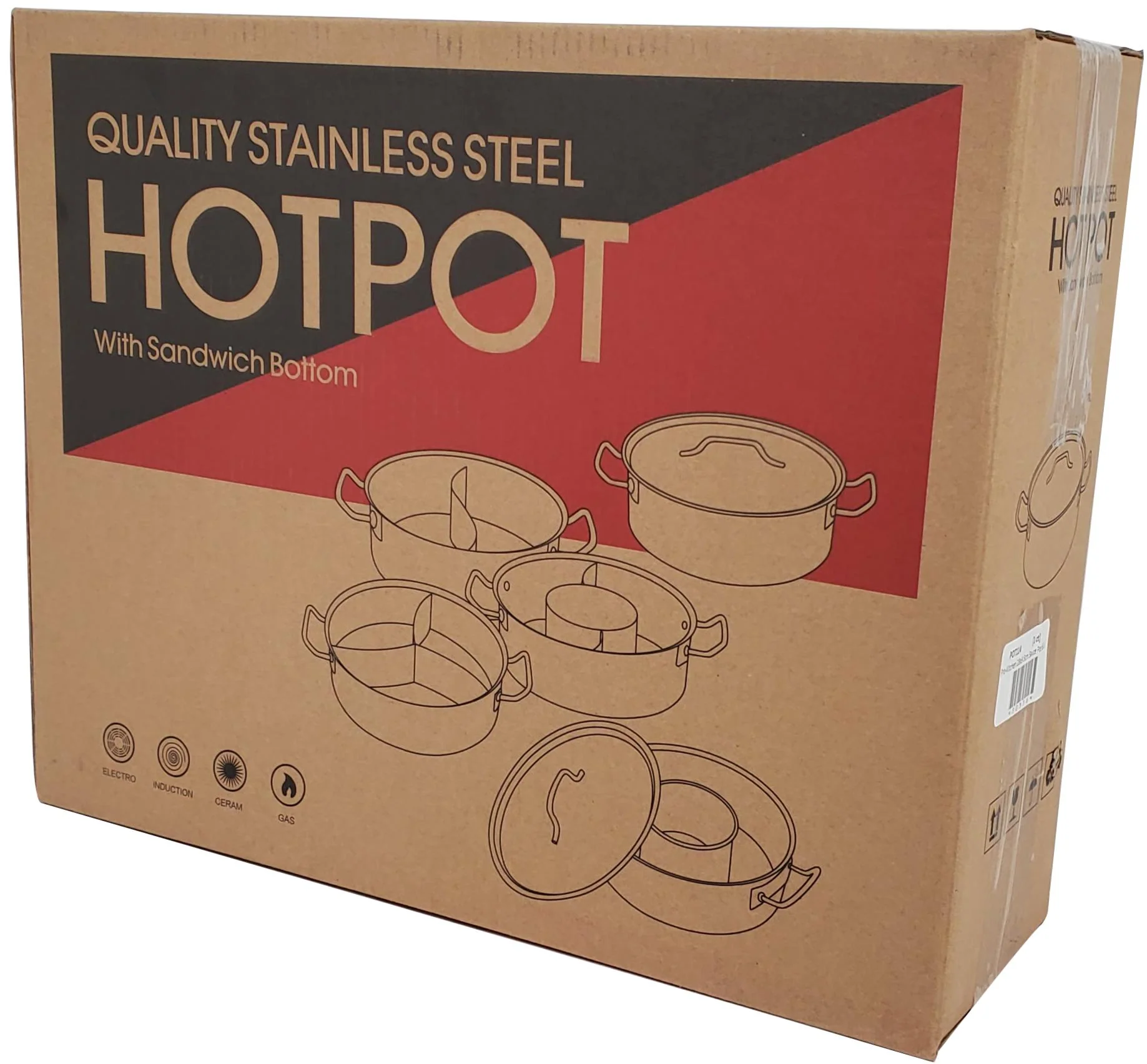 Pro-Kitchen - 28x9.5cm (5.5L) Brazing Pot & Lid - SS - Image 5