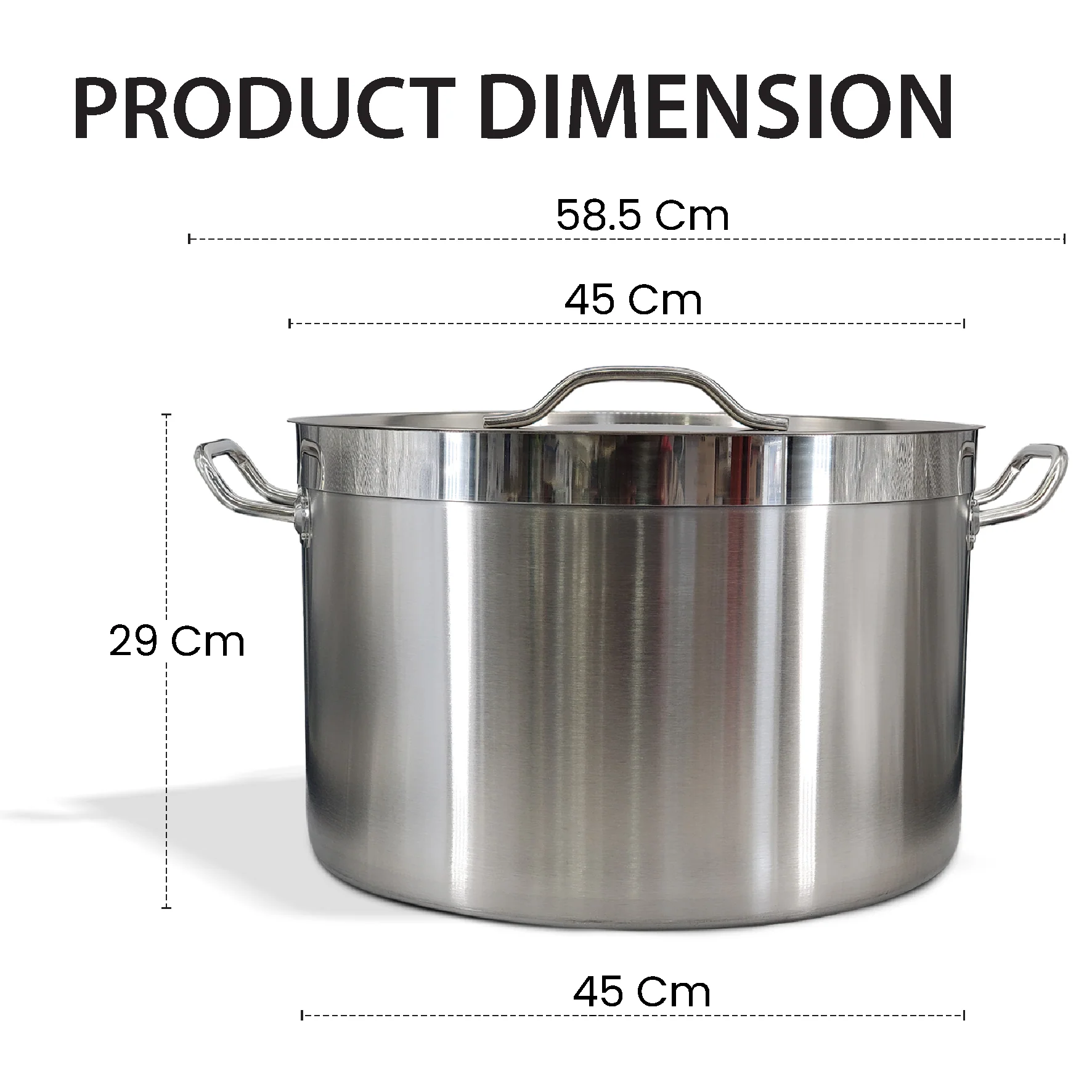 Pro-Kitchen - 45x28cm (42L) Sauce Pot & Lid - SS - Image 2
