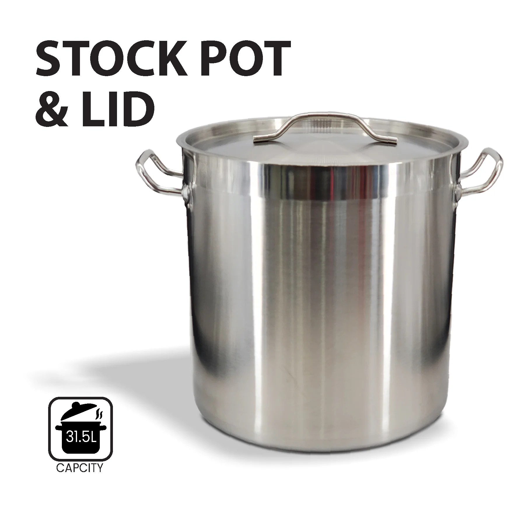 Pro-Kitchen - 35x35cm (31.5L) Stock Pot & Lid SS - Image 5