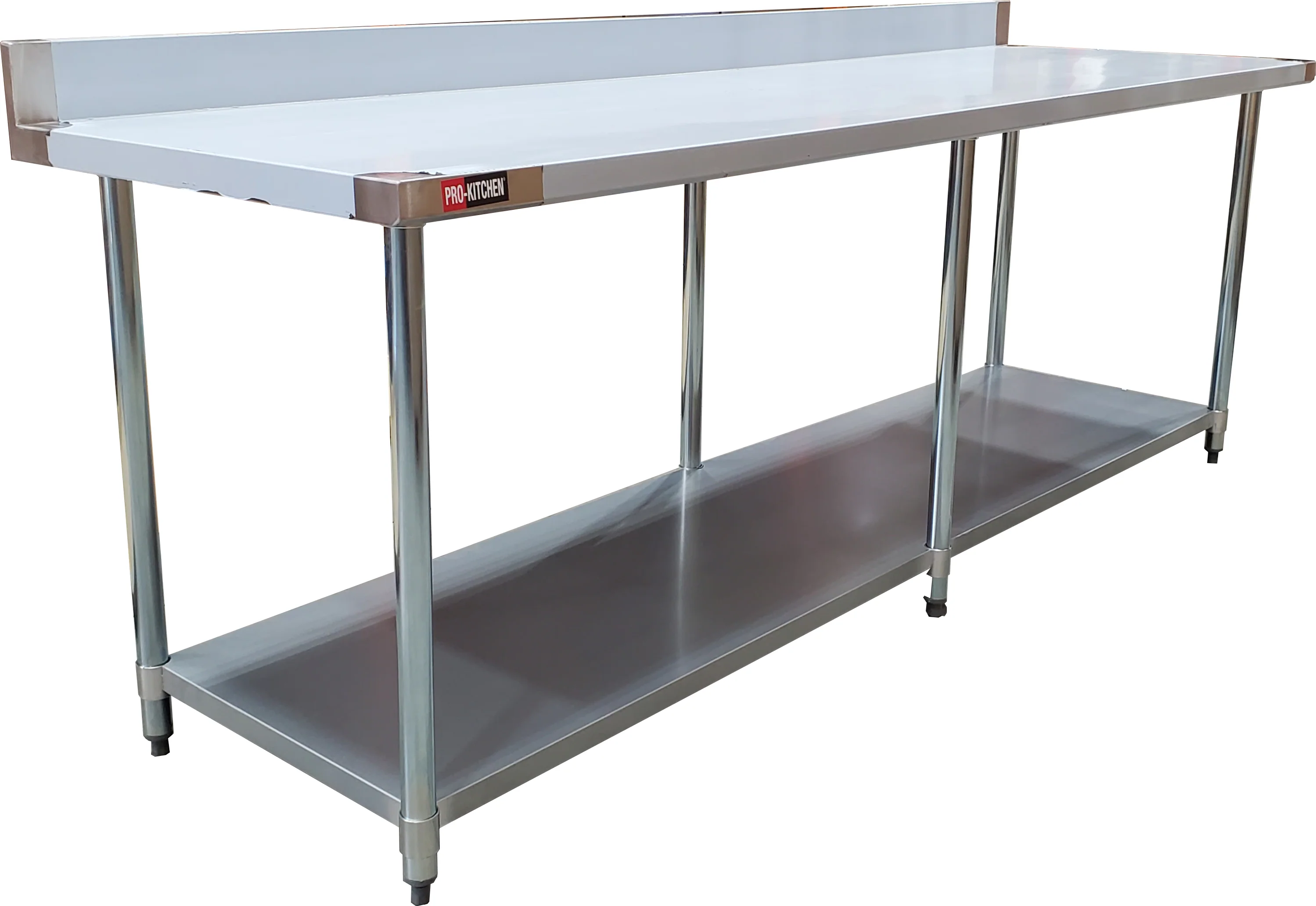 Pro-Kitchen - WorkTable SS w/ Backsplash - 30"D x 96"W - Image 3
