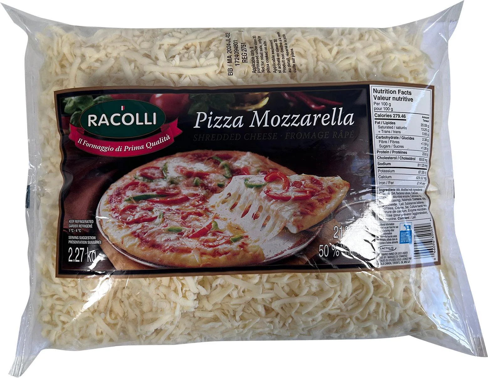 Racolli - Cheese - Mozarella - Shredded - 20% - Image 2