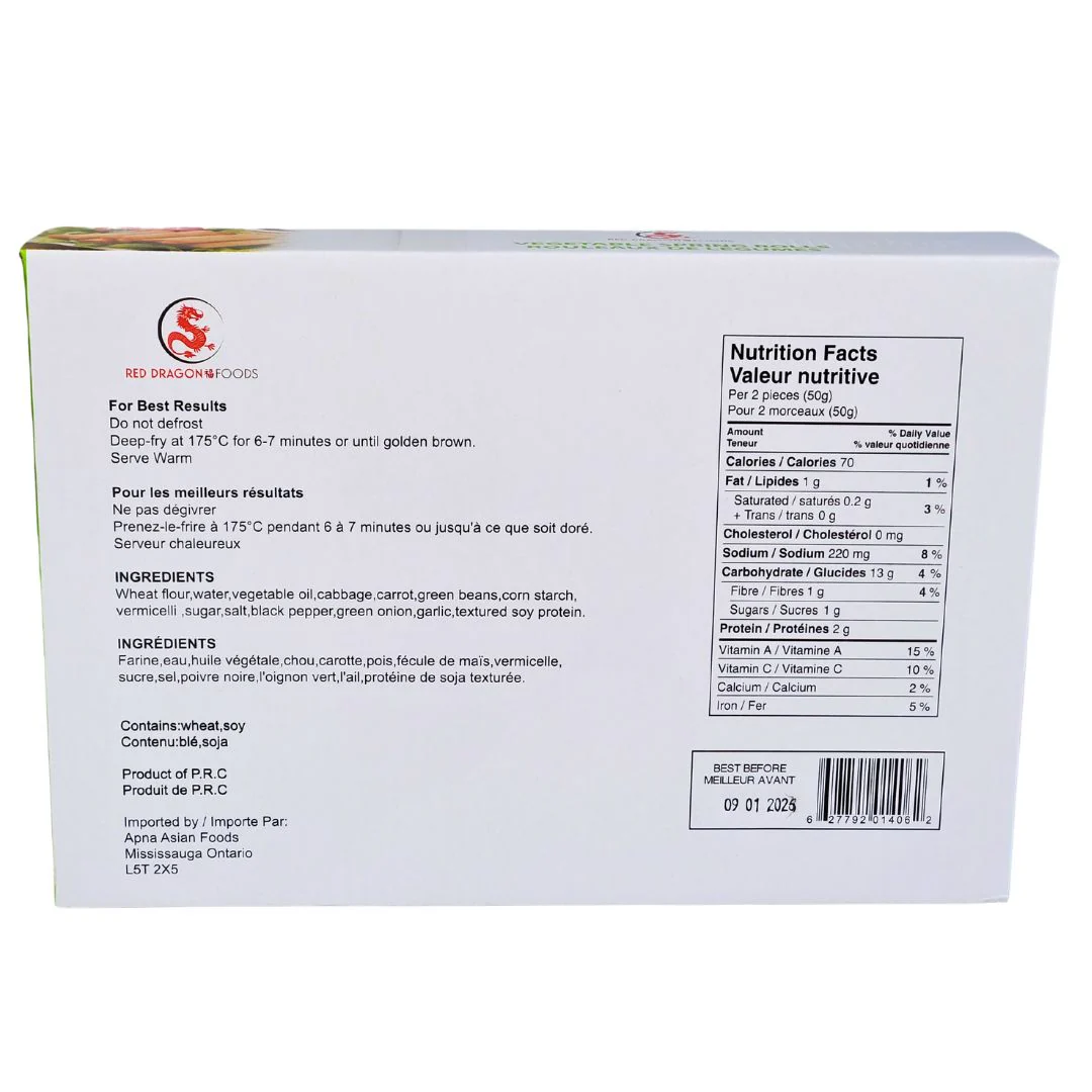 Red Dragon - Veggie Spring Roll ( No MSG) 25G - Image 3