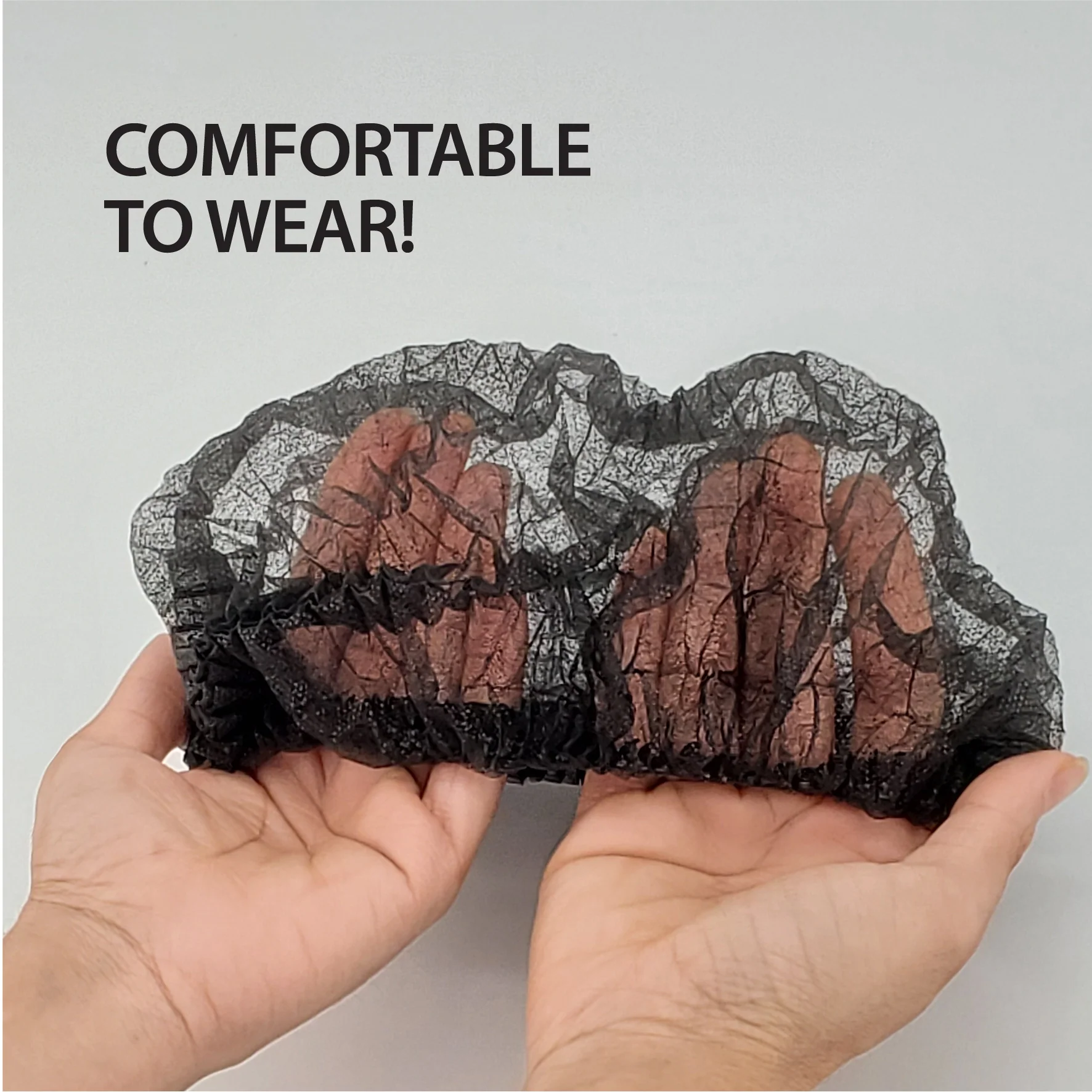Rhino - 21" Bouffant Cap, Black - BCAP21-BK - Image 3