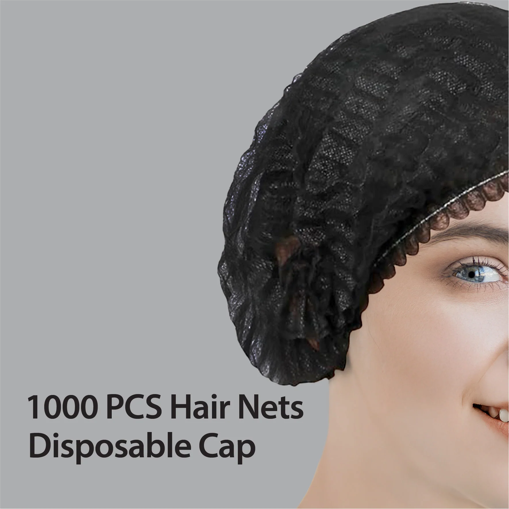 Rhino - 21" Bouffant Cap, Black - BCAP21-BK - Image 6
