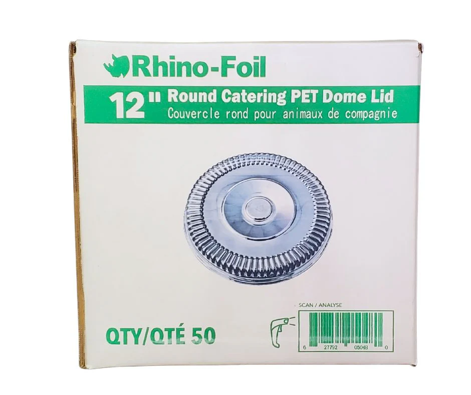 Rhino-Foil - 12" Clear Plastic Lid for Round Catering Tray - AR202R - Image 4