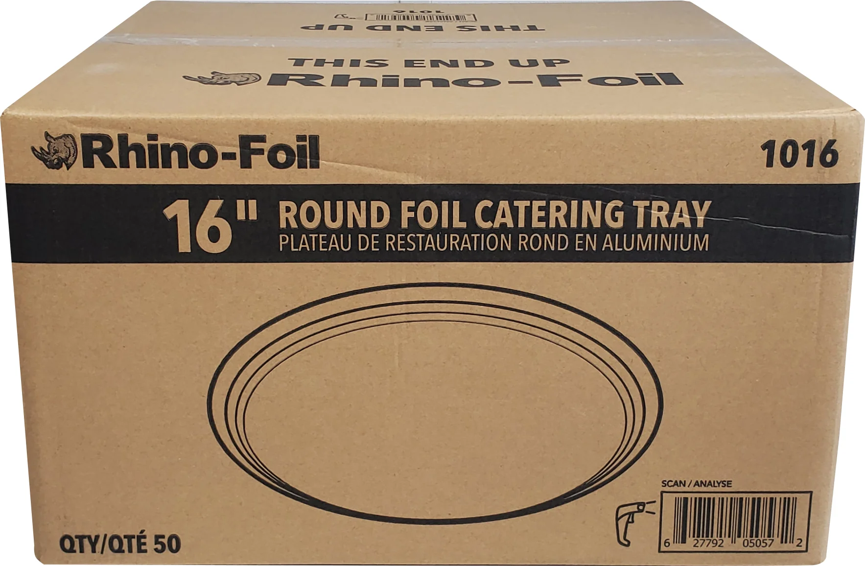 Rhino-Foil - 16" Round Catering Tray - 1016 - Image 2
