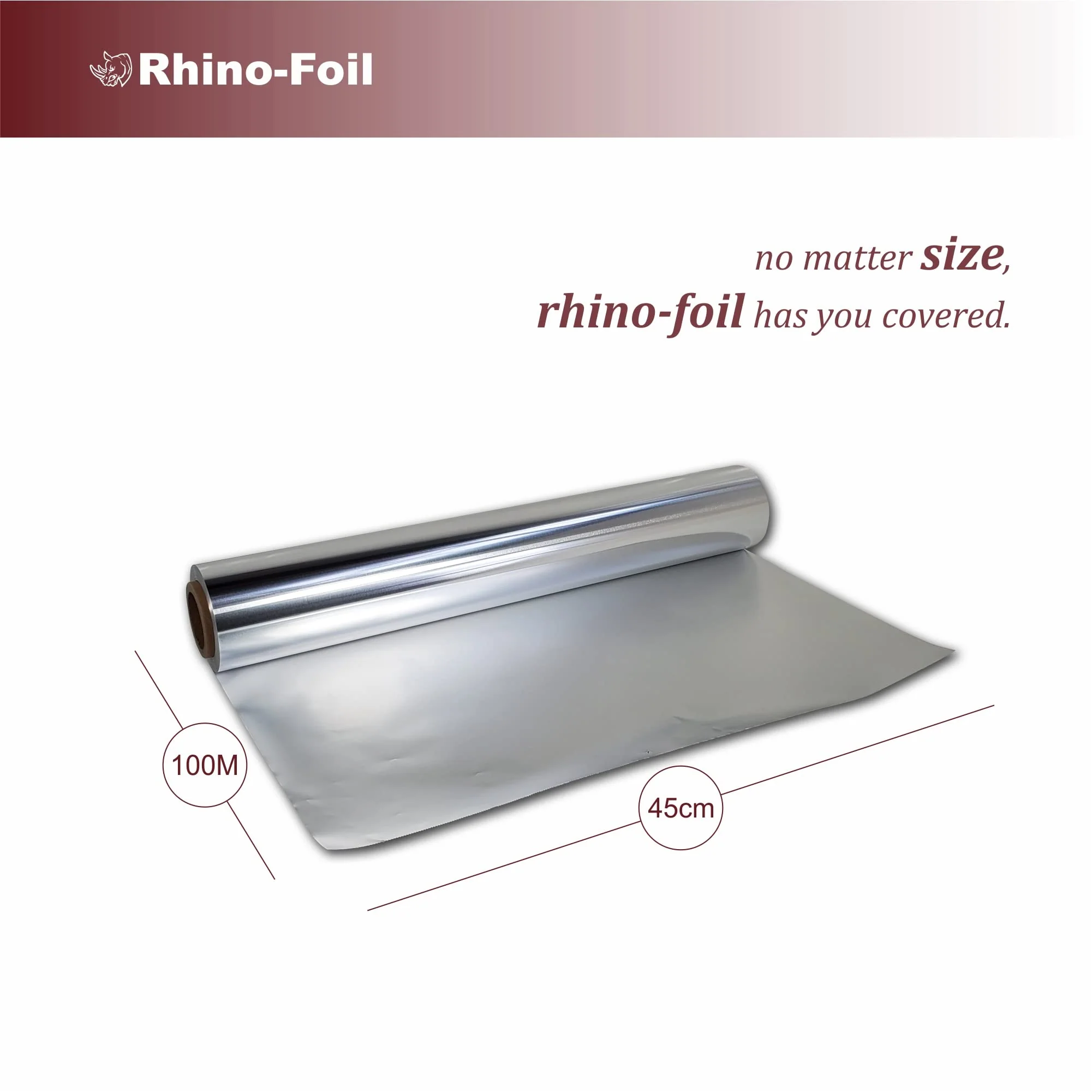 Rhino-Foil - 18" Aluminium Foil Roll - Heavy Duty - 100M - Image 4