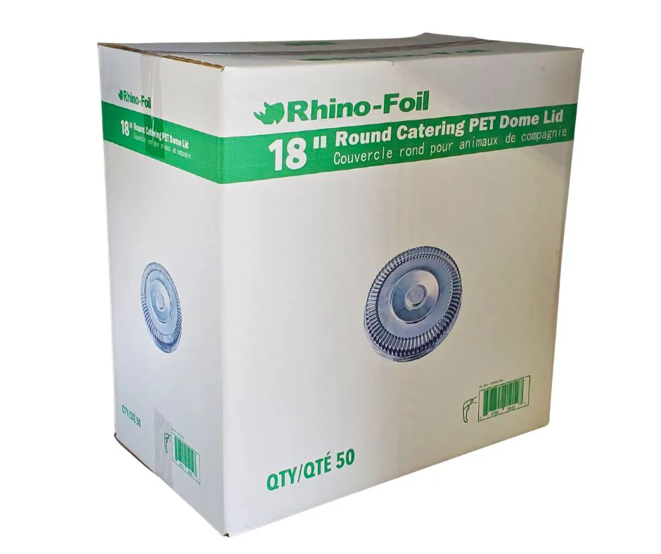 Rhino-Foil - 18" Clear Plastic Lid for Round Catering Tray - AR206R - Image 4
