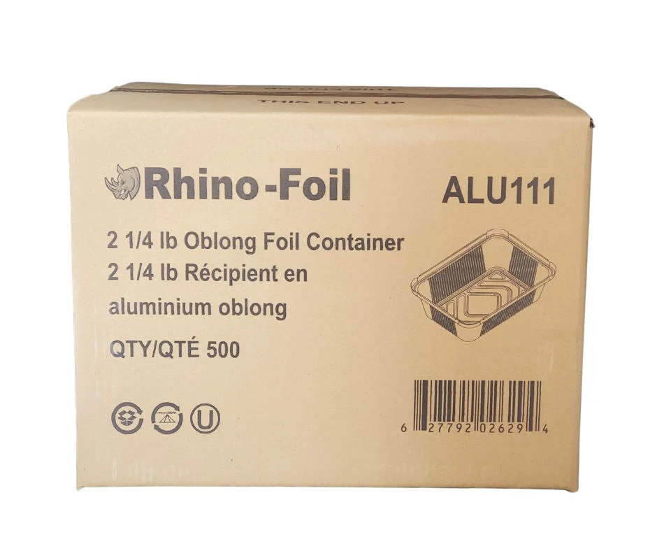Rhino-Foil - 2 1/4 lb Oblong - Aluminium Foil Container - Heavy - Image 6