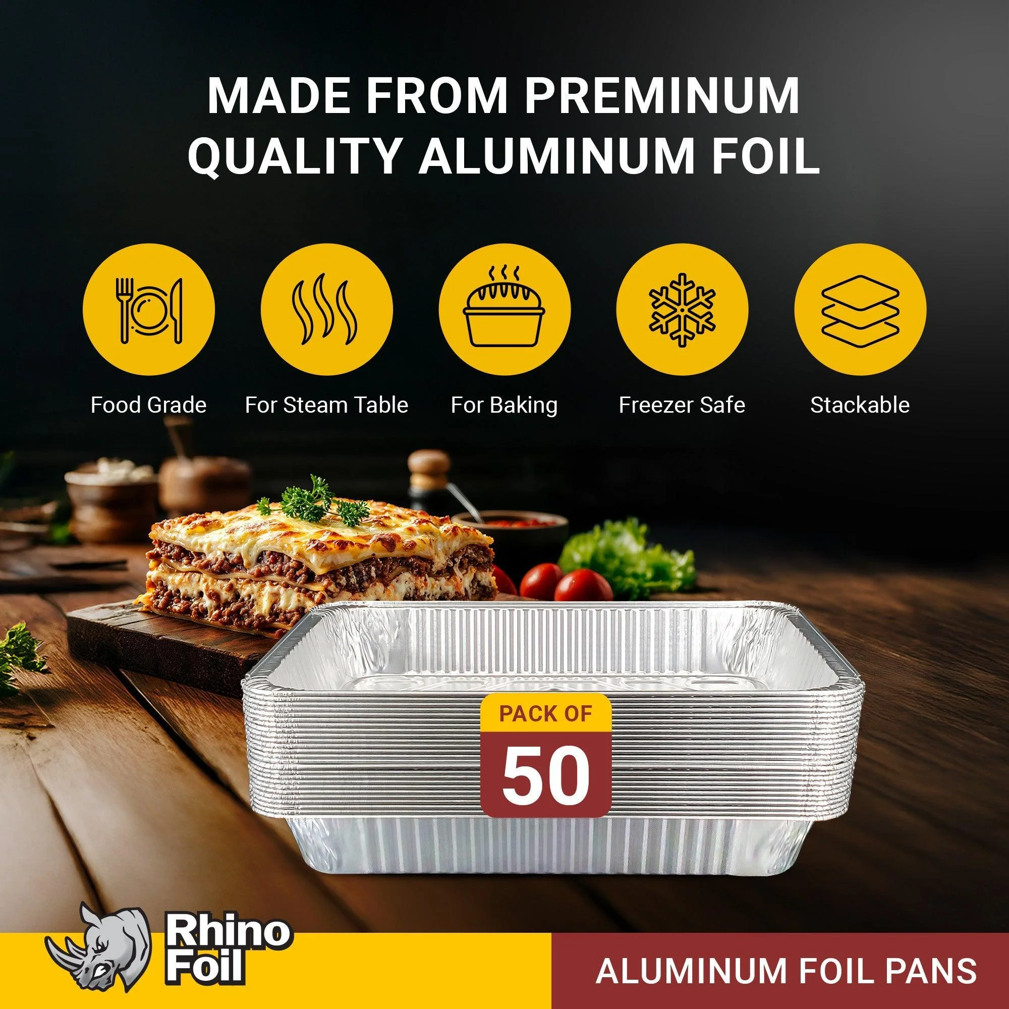 Rhino-Foil - Full Size Deep - Aluminium Steam Pan - HEAVY - Image 5