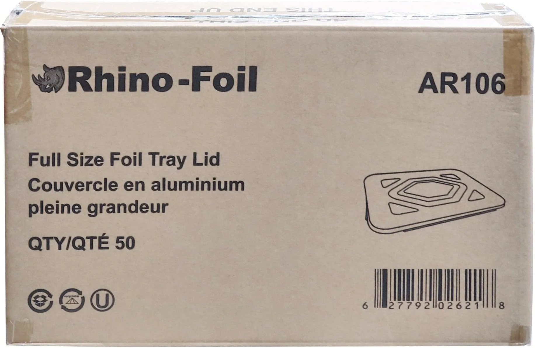 Rhino-Foil - Full Size Lid Aluminium Steam Pan - Heavy - Image 6