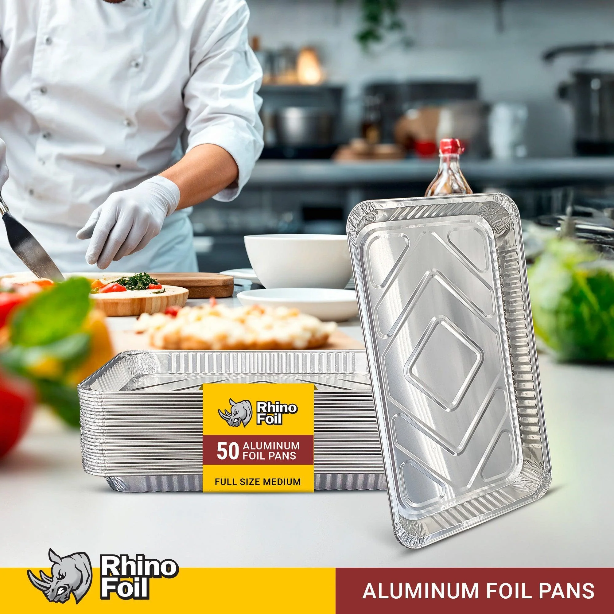 Rhino-Foil - Full Size Medium - Aluminium Steam Pan-AR104 - Image 8