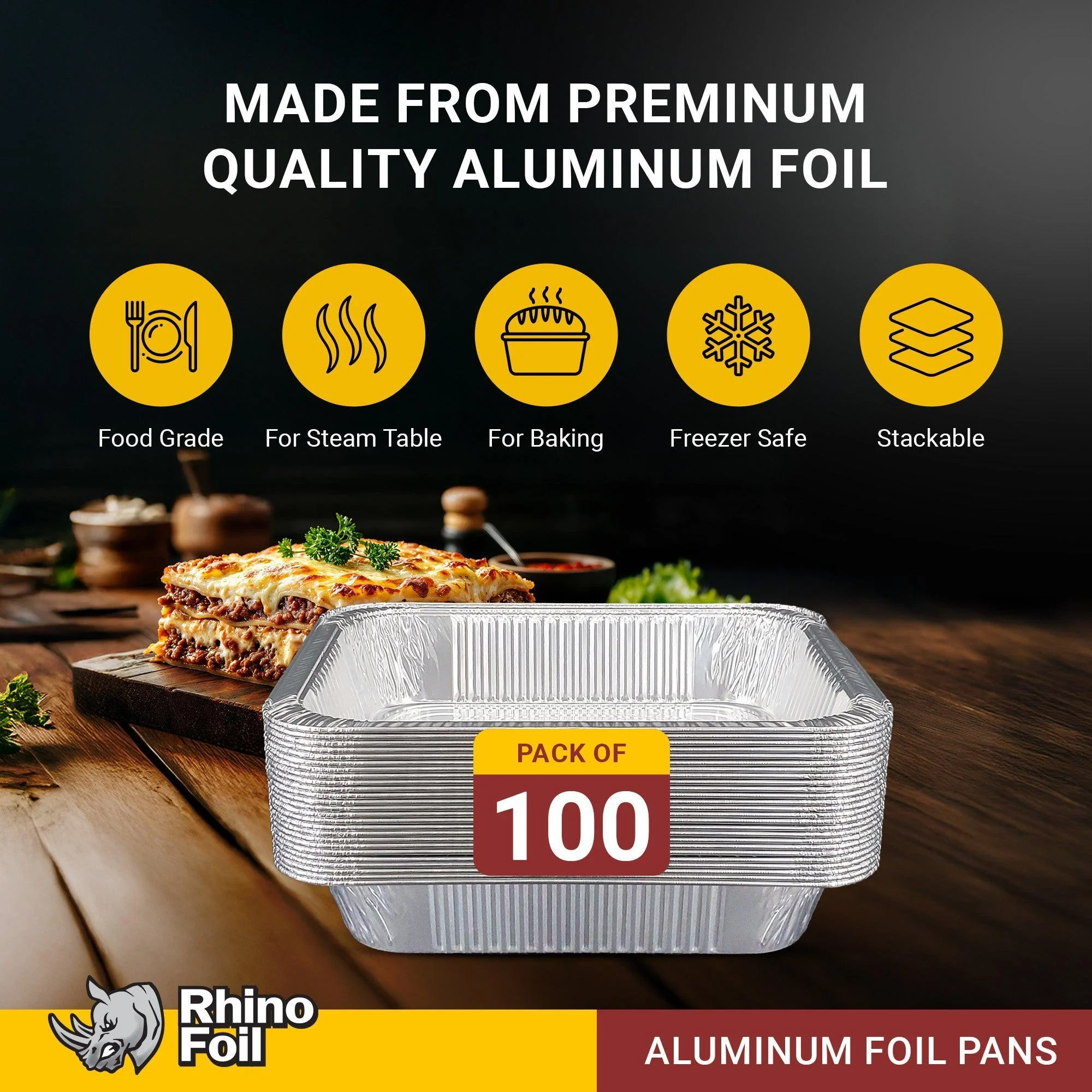 Rhino-Foil - Half Size Medium - Aluminium Steam Pan - Image 4