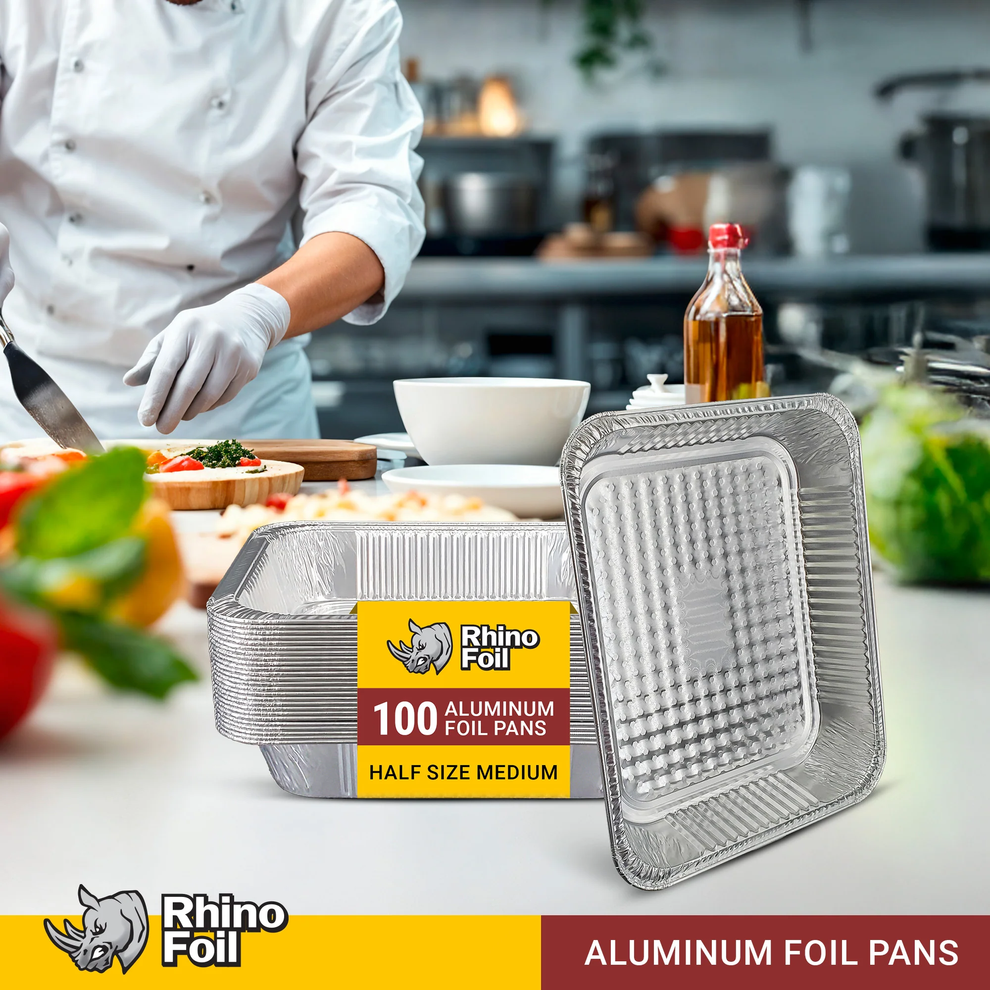 Rhino-Foil - Half Size Medium - Aluminium Steam Pan - Image 8