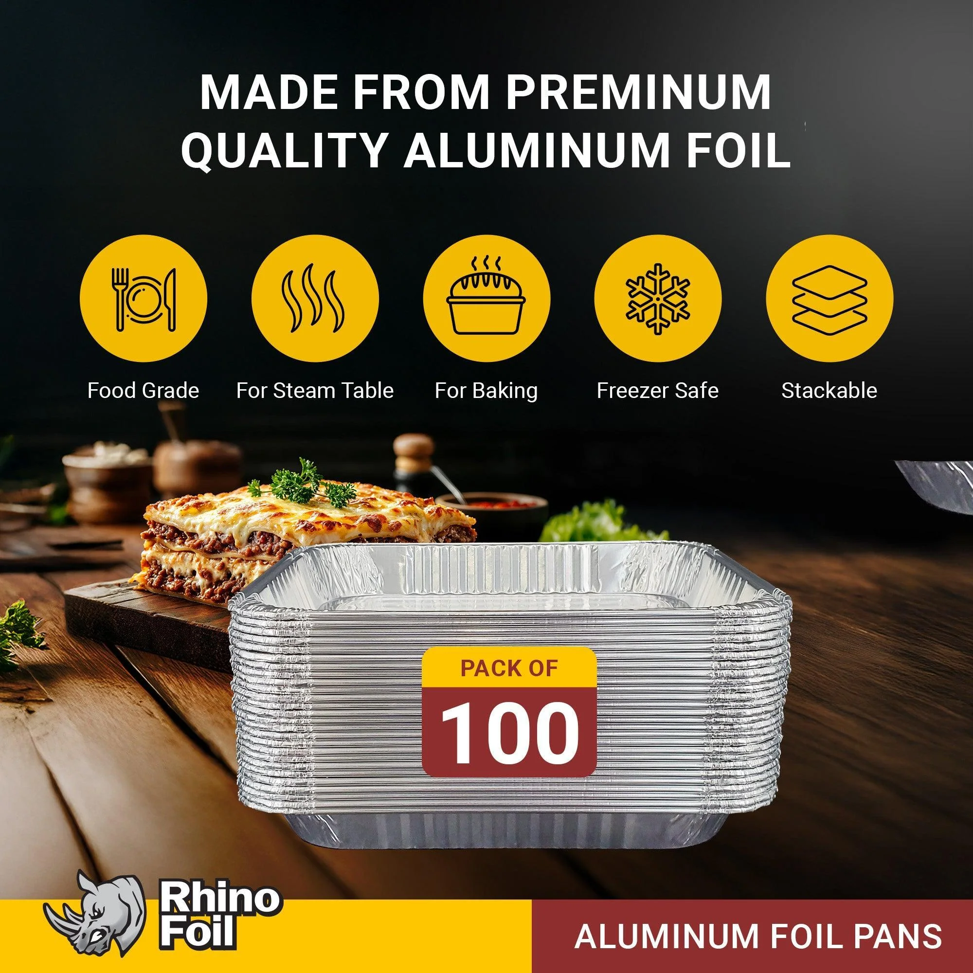 Rhino-Foil - Half Size Shallow - Aluminium Steam Pan - Image 4