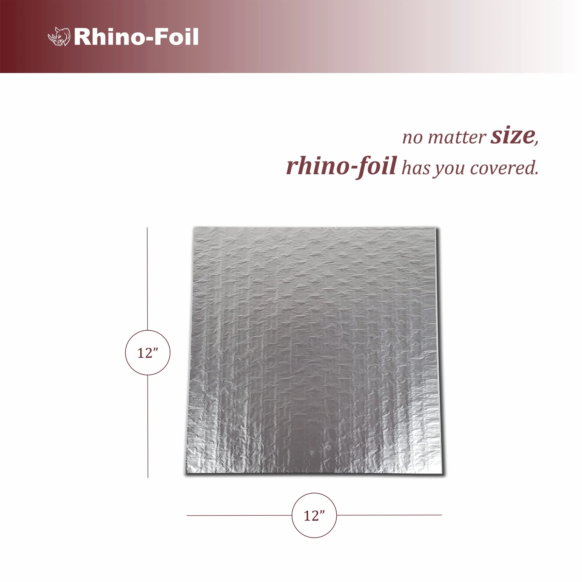 Rhino-Foil - Insulated Foil Wrap - 12"x12" - Image 3