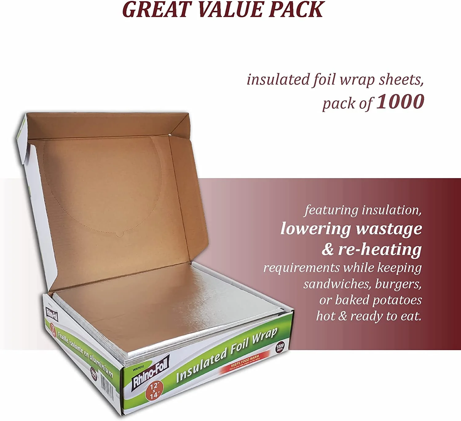 Rhino-Foil - Insulated Foil Wrap - 12"x14" - Image 3
