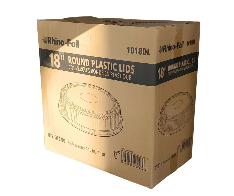 Rhino-Foil - Lids for 18" Round Catering Tray - Plastic - 1018DL - Image 5