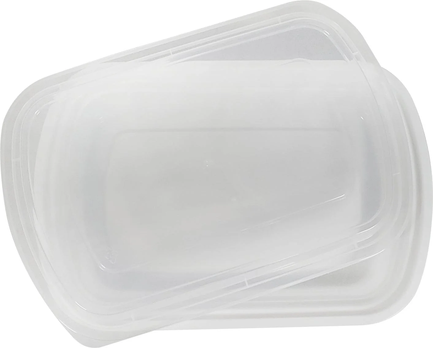 Rhino - Heavy 24oz Rectangular Combo Container - White - Image 2