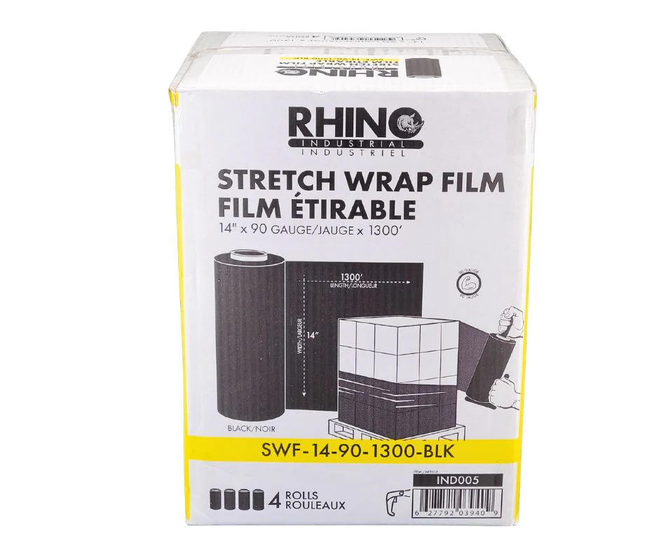 Rhino - Shrink Wrap - 14" x 90g x 1300' - Black - Image 2