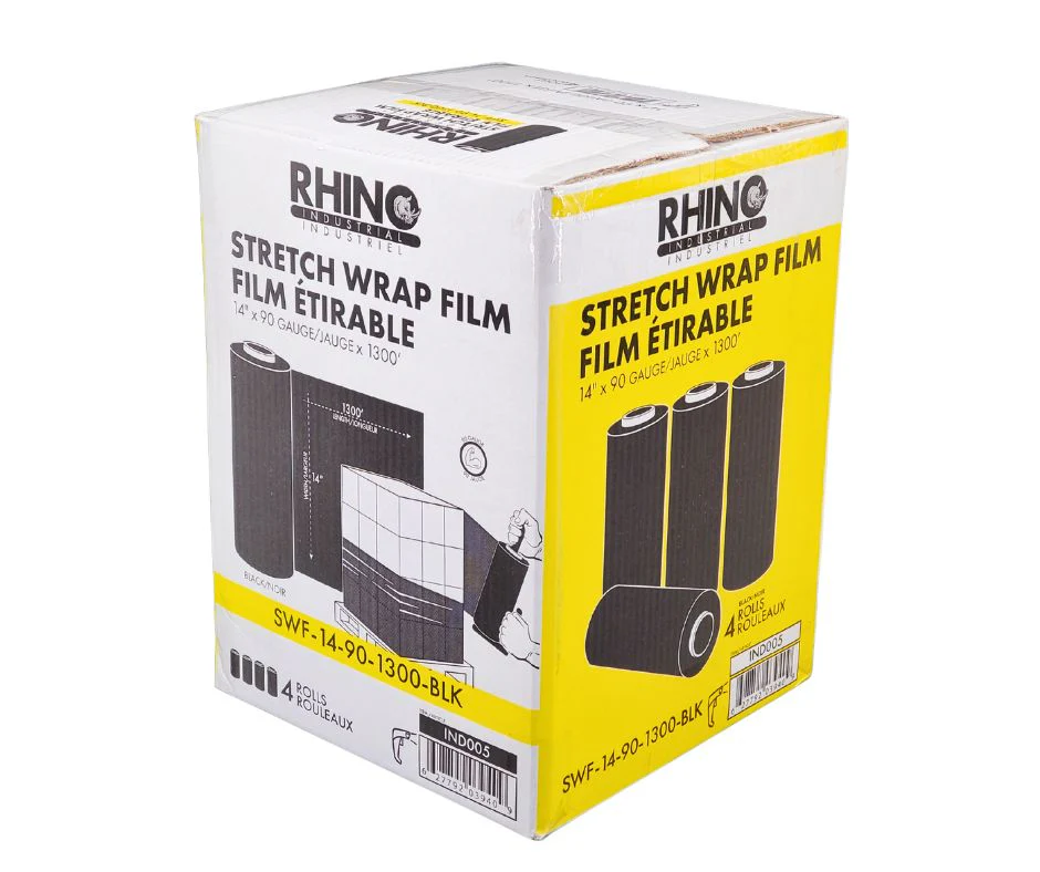 Rhino - Shrink Wrap - 14" x 90g x 1300' - Black - Image 4