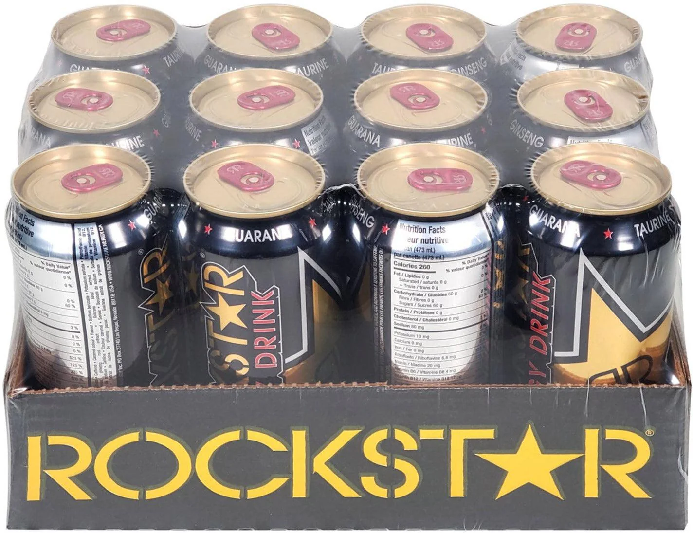 Rockstar - Energy - Original (Black/Gold) - Cans - Image 2