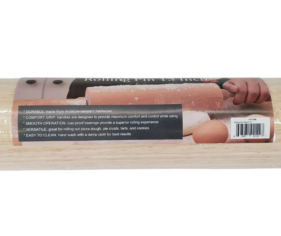 Pro-Kitchen - Rolling Pin Wood 13" - Image 3