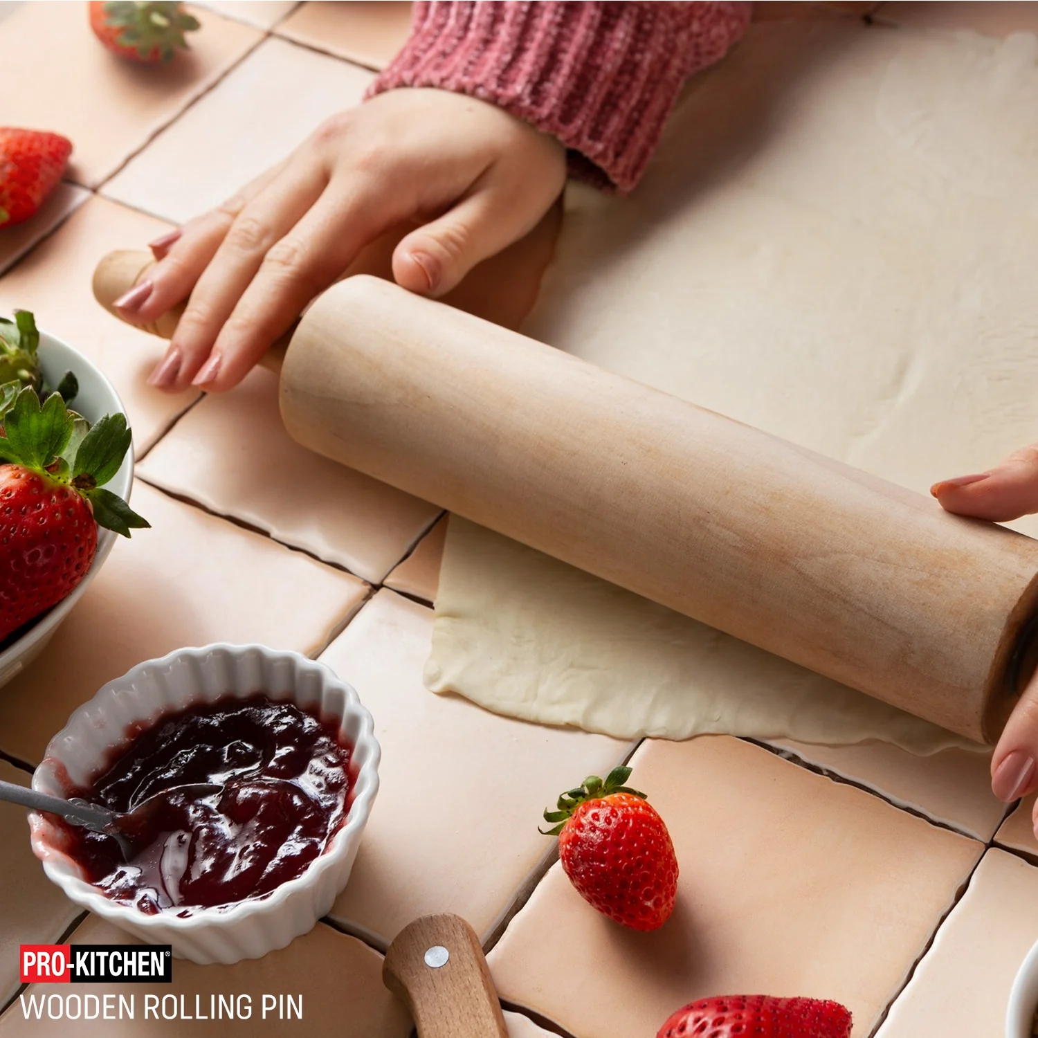 Pro-Kitchen - Rolling Pin Wood 15" - Image 10
