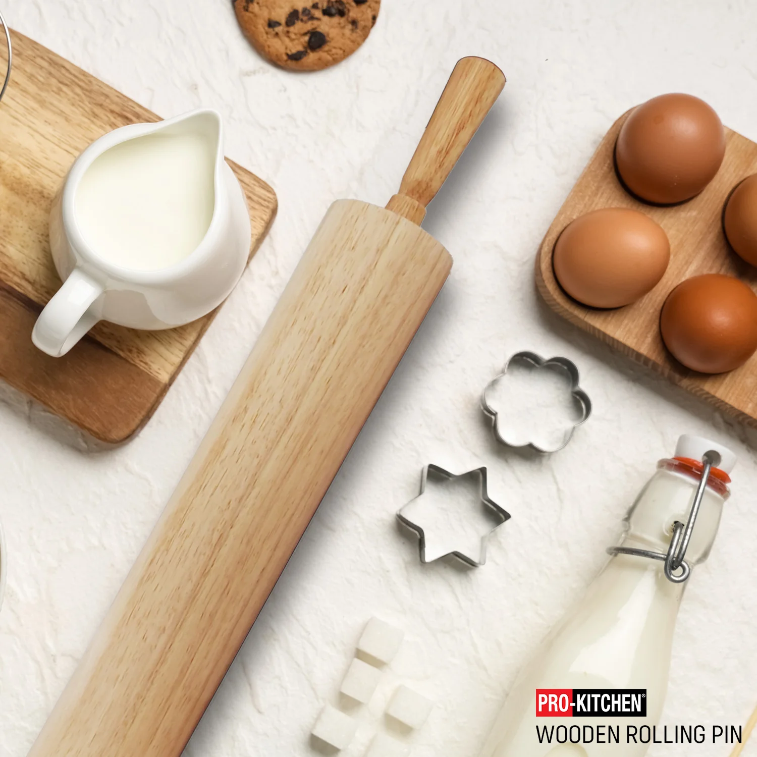 Pro-Kitchen - Rolling Pin Wood 18" - Image 9