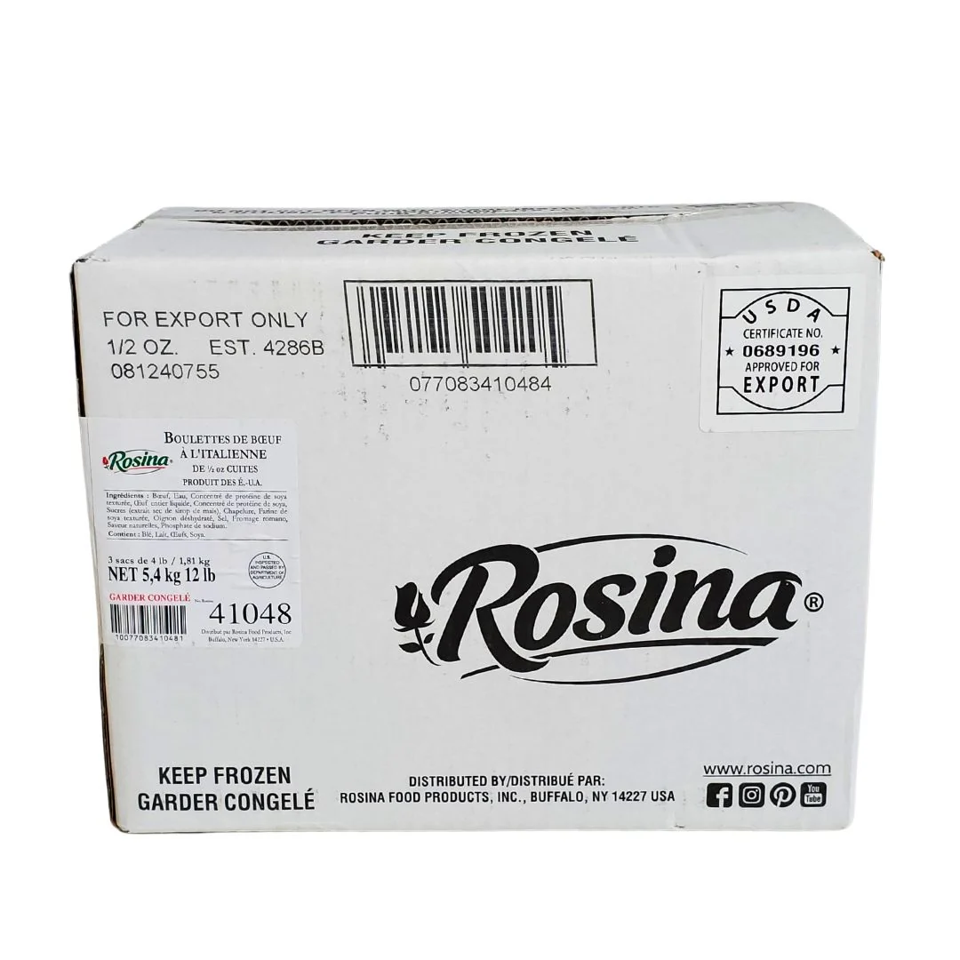Frozen - Rosina - Cooked - Italian Style Meatballs - 1/2oz - Image 2