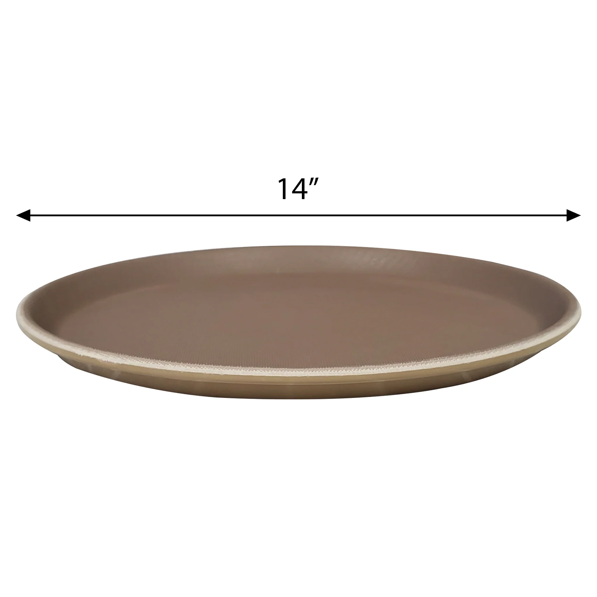 Round 14" Non-Slip Server's Tray - NSF - 1400CT-BR - Image 2