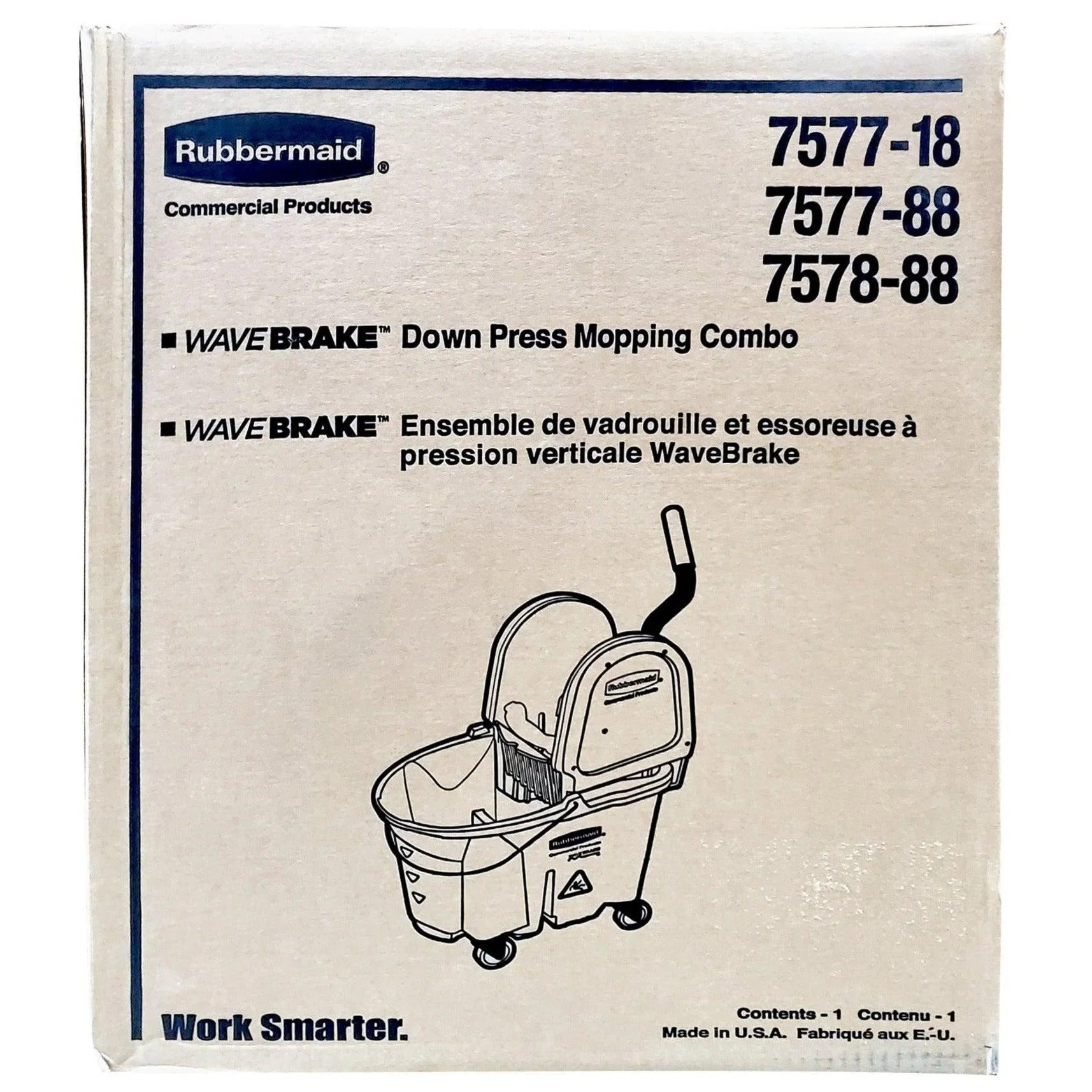 Rubbermaid - Wavebreak - 35qt Down Press Mop Bucket Wringer - Ru7577 - Image 9