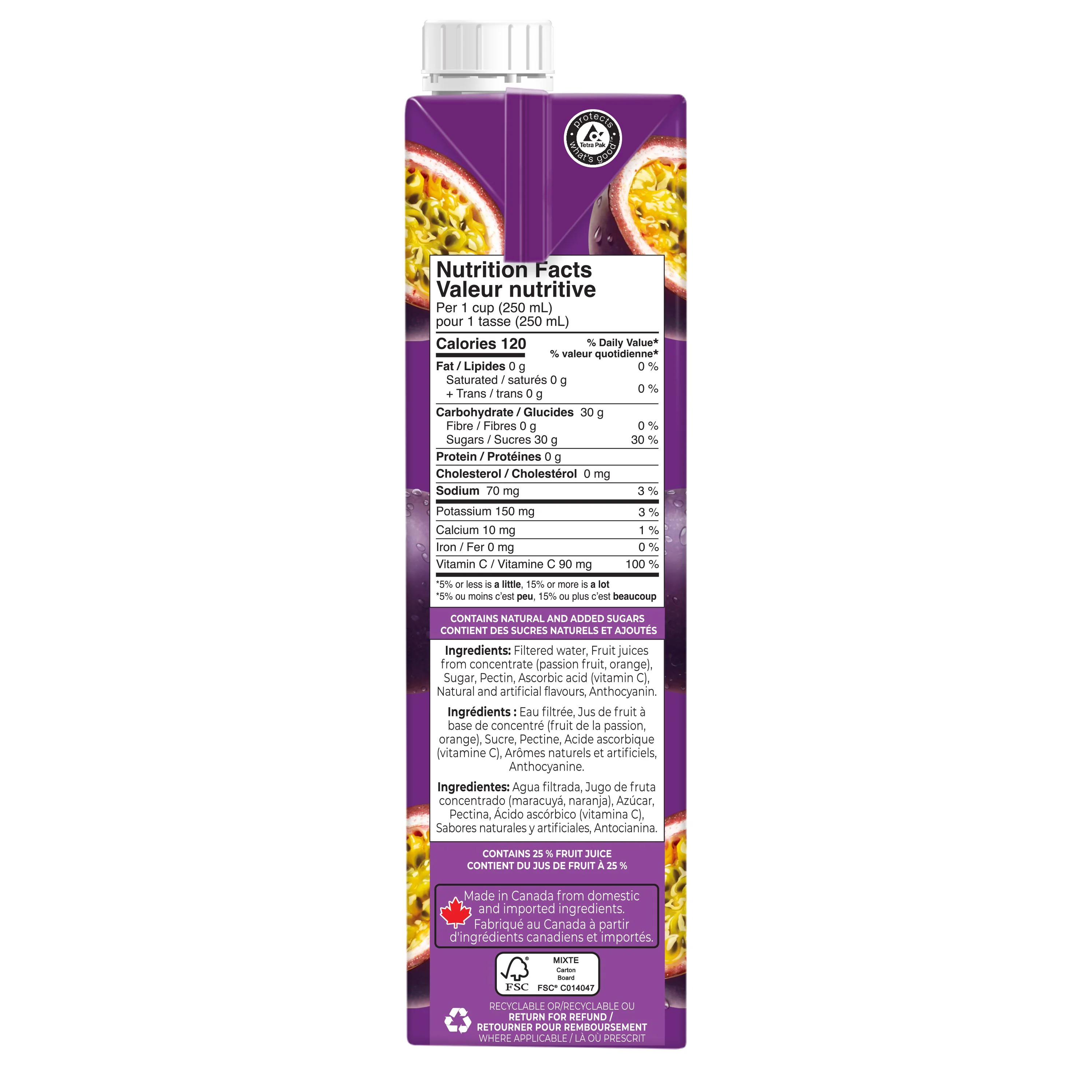 Rubicon - Juice - Passion Fruit - Carton - Tetra - Image 4