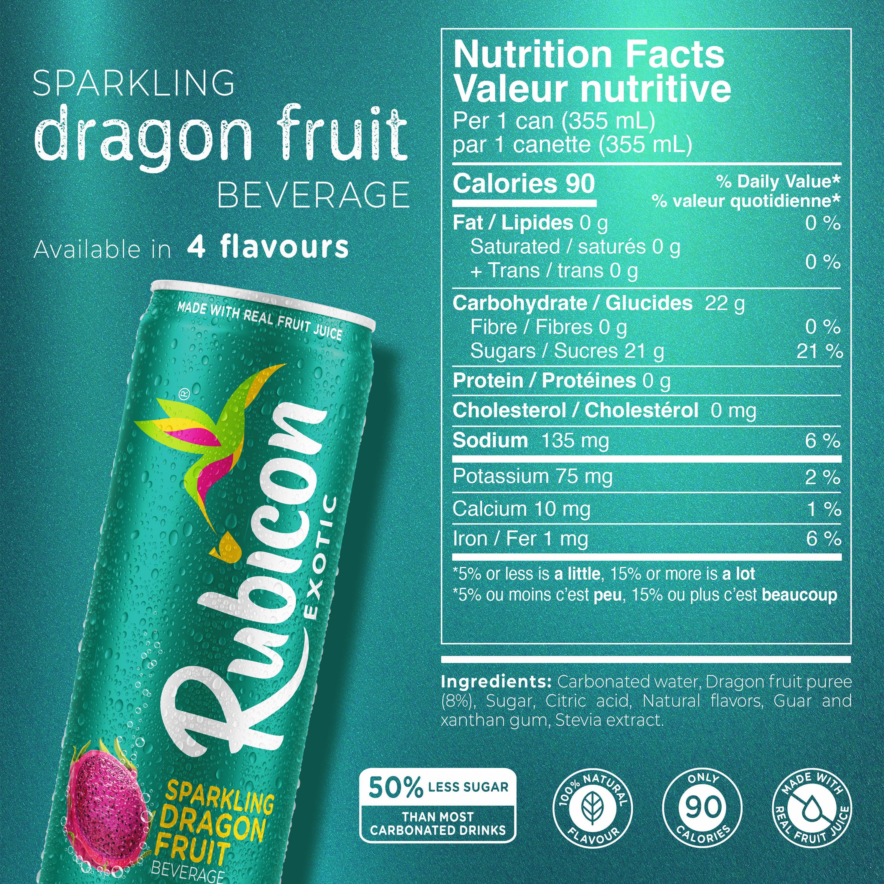 Rubicon - Sparkling Cans - Dragon Fruit - Image 3