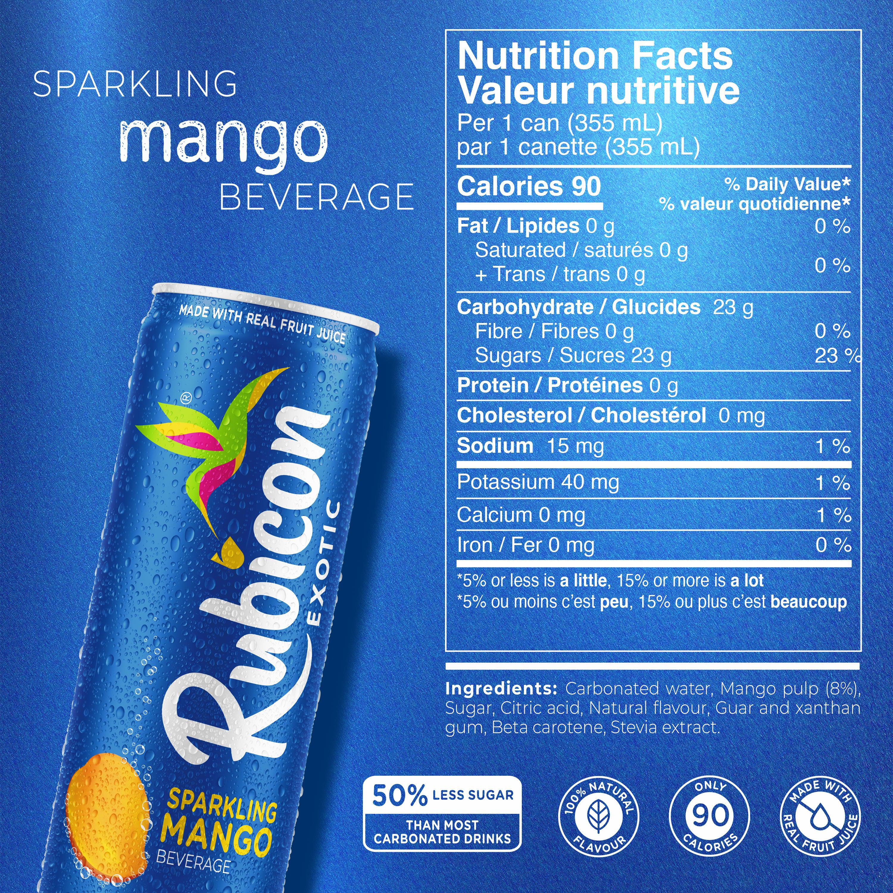 Rubicon - Sparkling Cans - Mango - Image 3