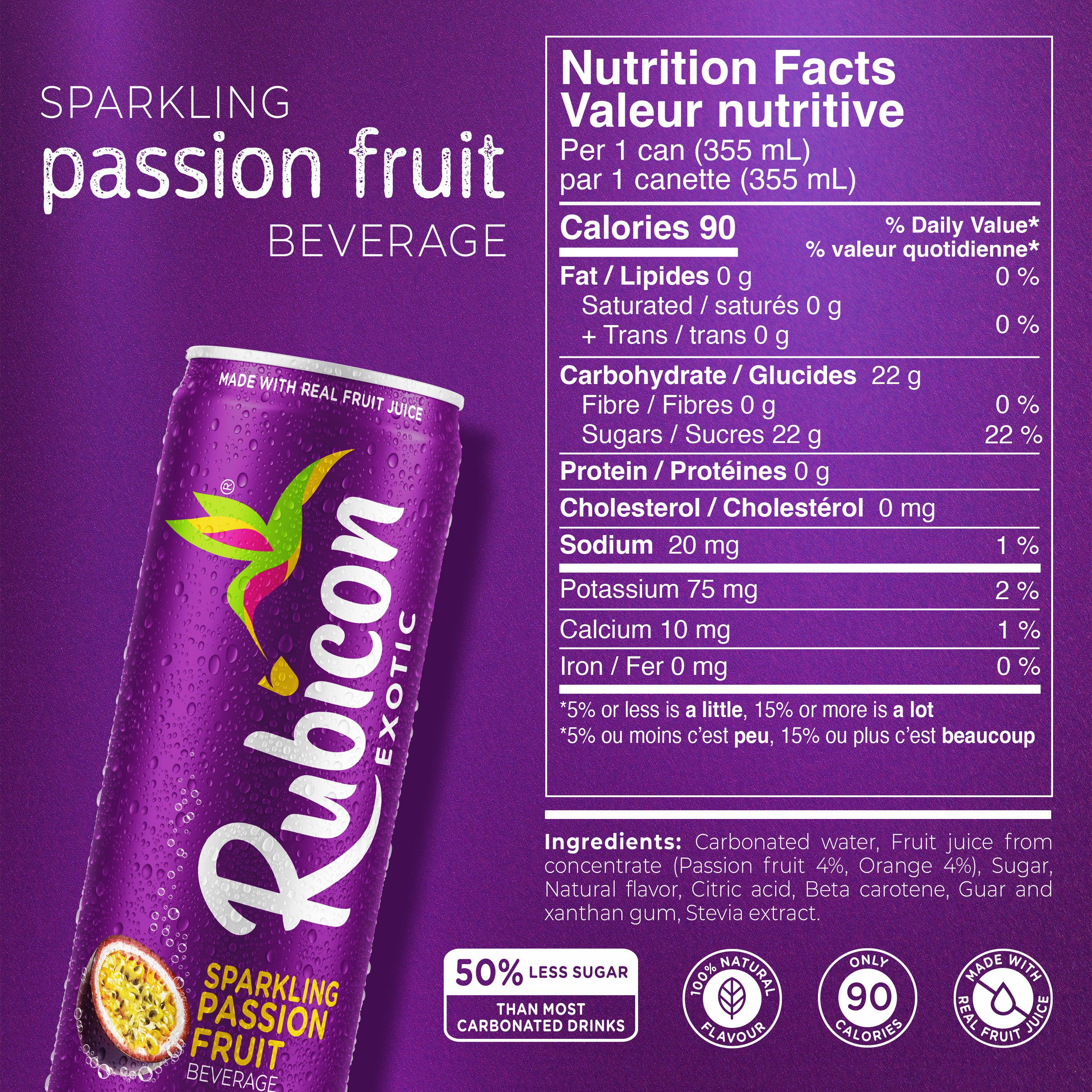 Rubicon - Sparkling Cans - Passion Fruit - Image 3
