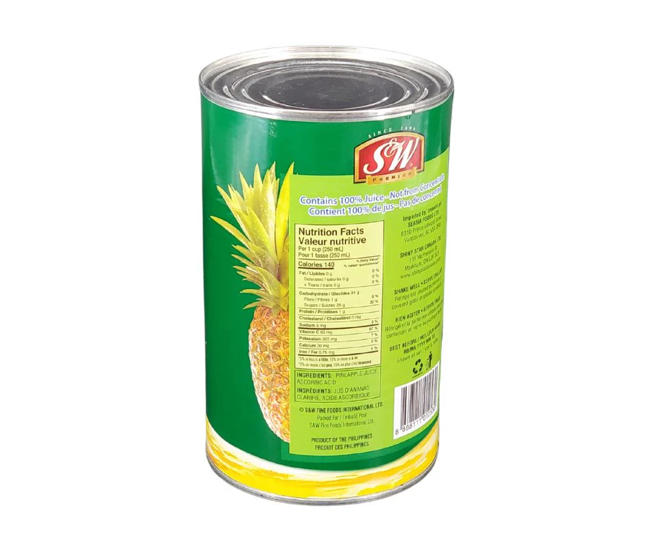 S&W - Pineapple Juice - Canned - 1.36Lt - Image 2