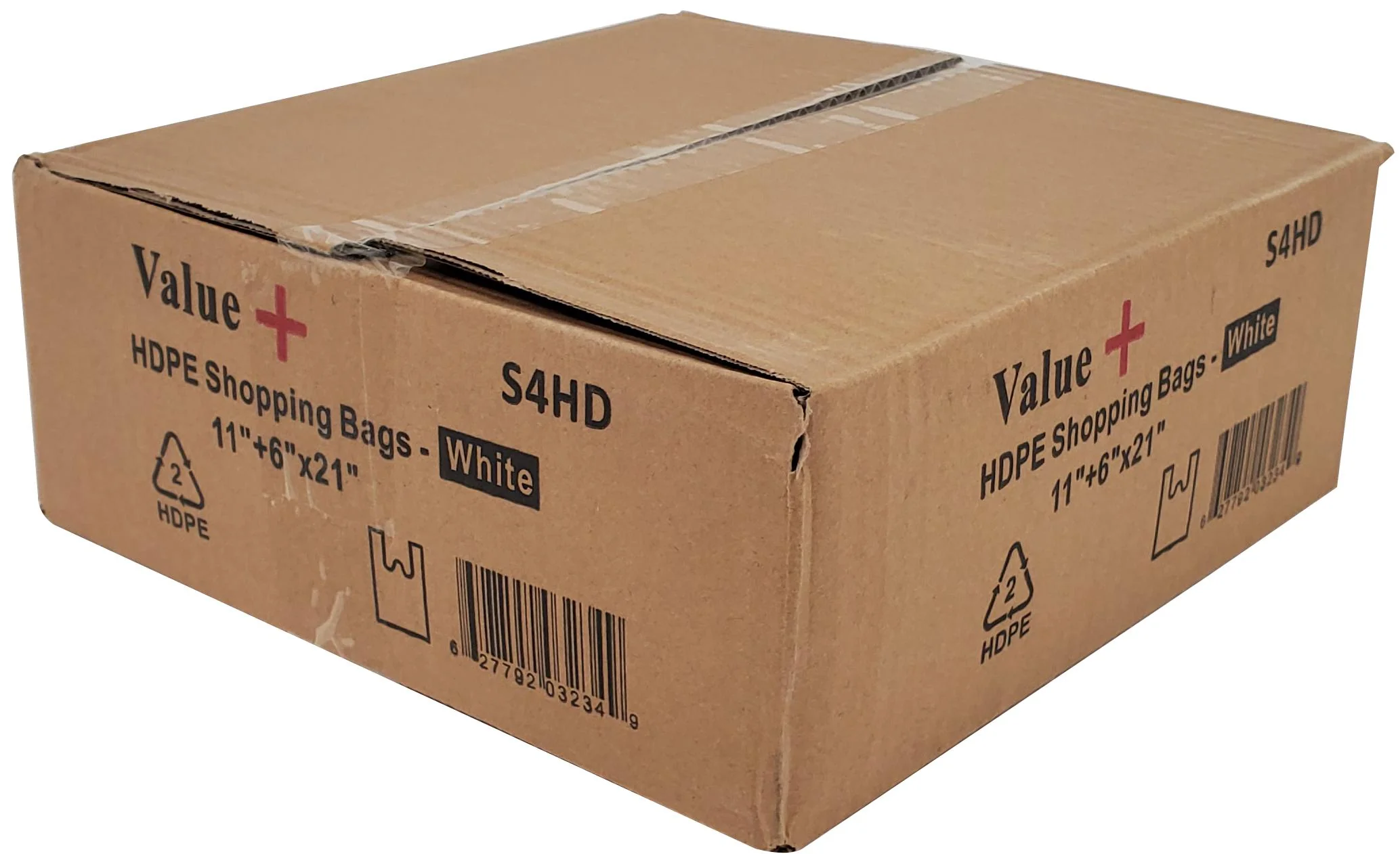 Value+ - S4 High Density White Shopping Bags - Image 2