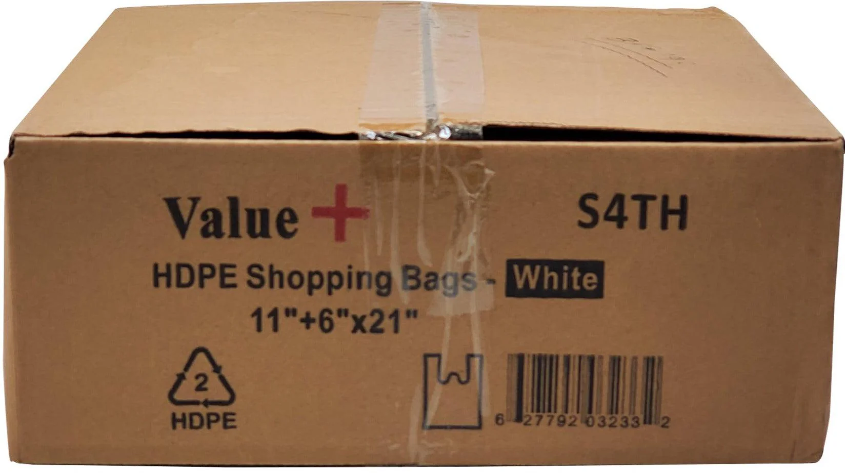 Value+ - S4 High Density -Thank You - White Shopping Bags - Image 4