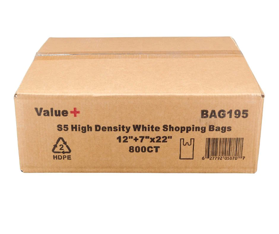 Value+ - S5 High Density - White Shopping Bags - Image 2