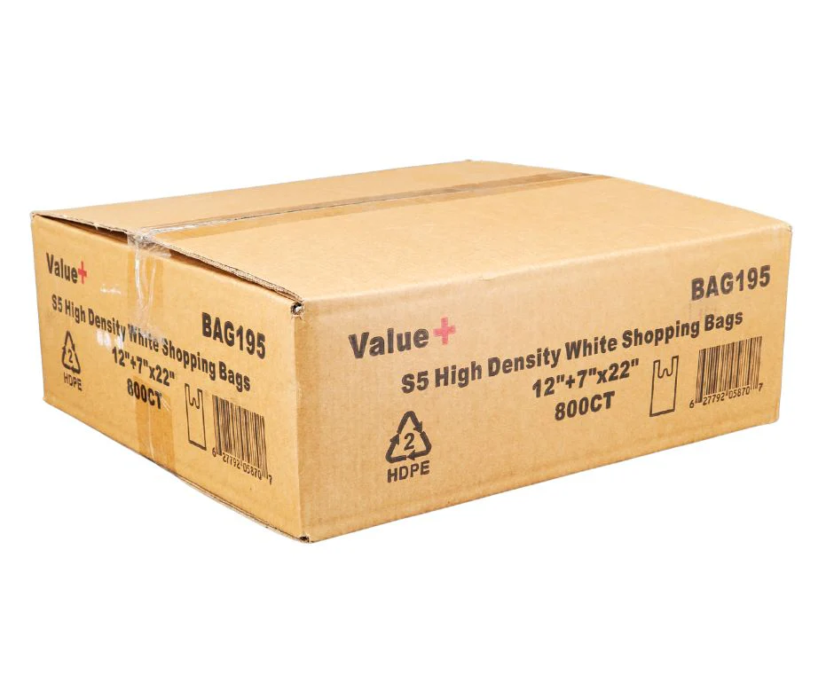 Value+ - S5 High Density - White Shopping Bags - Image 3